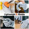 Cut Resistant Work Gloves, PU Coated Palm,Level 5 Safety Anti-Cut Gloves High-strength Industry Kitchen Gardening Anti-Scratch multi-Purpose