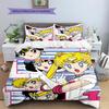 Sailor Moon Color Collage Duvet Cover & Pillowcases, Sailor Moon Fan Bedroom Bedding, Perfect Gift.chl