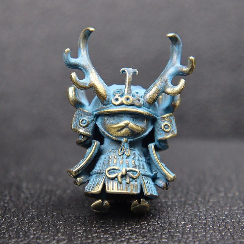 

1 шт. Пиратские рога Самурайская кукла Паракордовая бусина Темляк для ножа Латунные подвески EDC DIY Аксессуары для браслета для брелоков синий