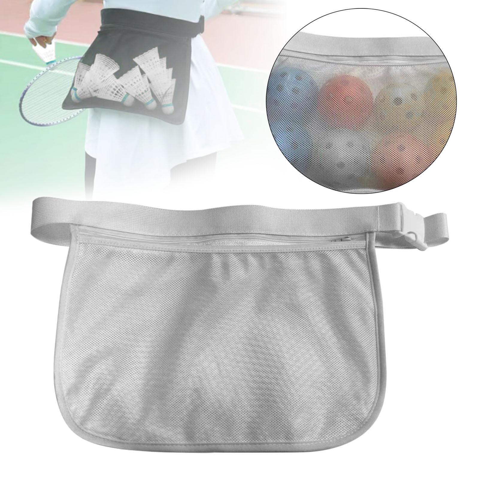 

Tennis Ball Holder Carrying Bag,Mesh Storage Bag Golf Balls Fanny Pack for Storing Balls and Phones Workout Fitness Women Men білий