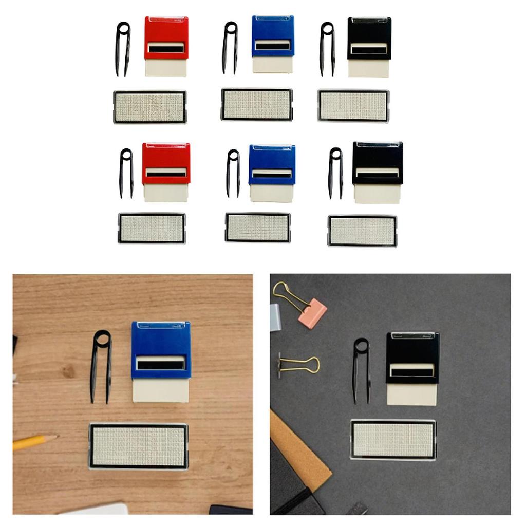Self Inking Stamp Set Stationary Alphabet Number Removable Professional Portable Mini Printing Stamp DIY Stamp Kit for Office