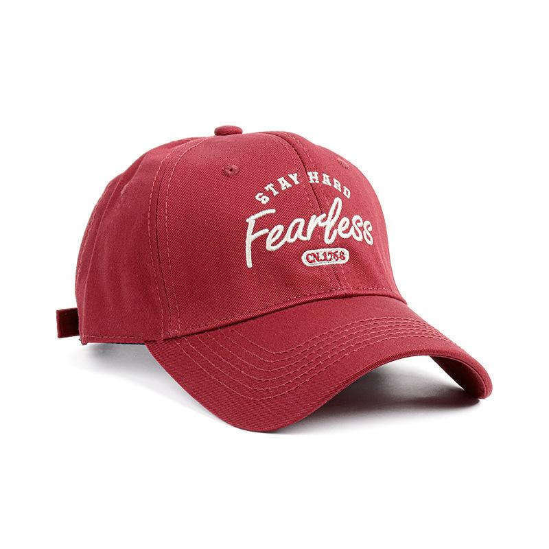 Baseball Cap Men and Women's New Hat Hard Top and Deep Wide Hat Brim Big Head Circumference Showing Small Solid Color Baseball Cap