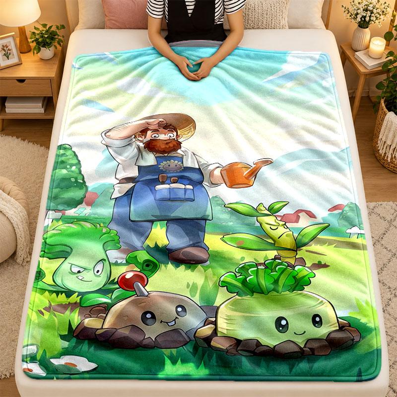 FlaneldeckePflanzen gegen. Zombies Warme Weiche Überwurfdecke für Innenbereich Sofa Bett Wohnzimmergebrauch