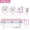 Unicorn Kids Birthday Party Disposable Tableware Set