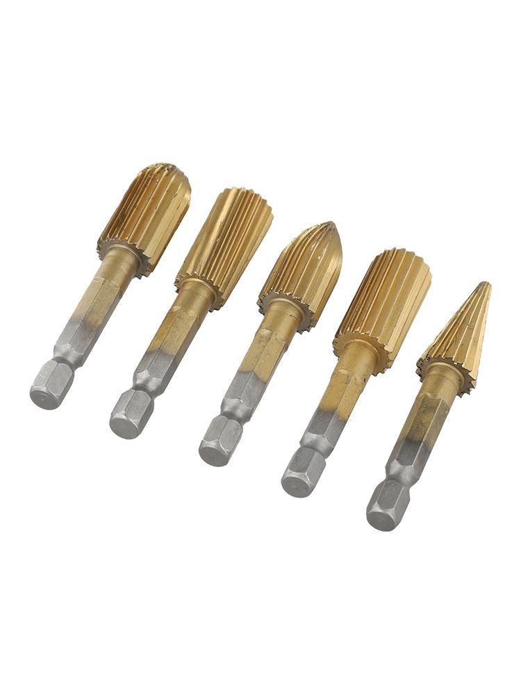 5pcs Rotary Rasp File 6.35mm Shank Burrs File Grinder Abrasive Tools Carving Rotary Rasp Cutter Files Milling Cutter Power Tools