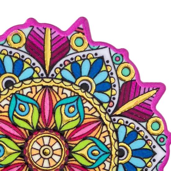 Retro Etnisk Blomst Kjøleskapsmagnet DIY Hjemmekontor Kjøkken Skap Kjøleskap 3D Vintage Fargerik Blomst Magnetisk Dekorasjon Ornament