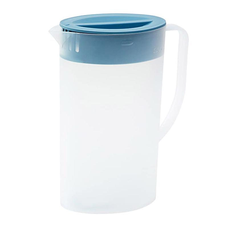 2L Nordic Blue Cool Water Bottle Plastic Thickened Large Capacity Home Living Room Cool White Water Pot -1PCS