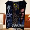 Game M-Mass E-Effect Throw Flannel Throw Blanket, Lightweight Cozy, Durable Washable cute Cool