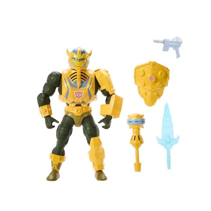 Masters of the Universe X Transformers Figurine Bumblebee Armor Man-At-Arms Heo European Exclusive 14 Cm