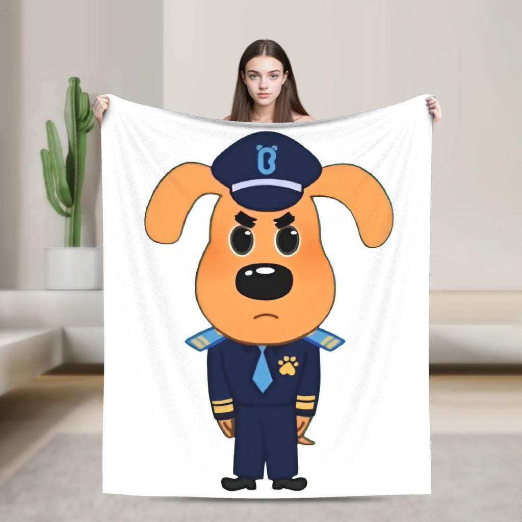 Coperta Labradors dello Sceriffo Qualità Calda Plaid Inverno Ragazze Ragazzi Grafica Esterna Copriletto