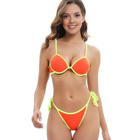 Bikini Set for Two Women Contrasting Color Piece Swimsuits Sexy Top S