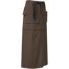 Salomon Color Block Lace-Up Pocket Midi Casual Skirt Women skirts Brown C28190