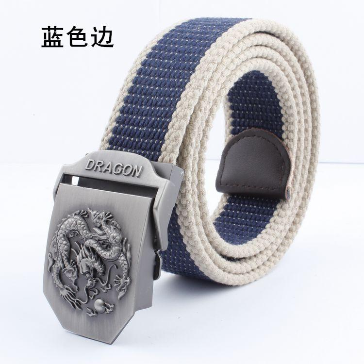 

Ремень из сплава дракона с автоматической пряжкой, мужской утолщенный тканый повседневный ремень, трендовый