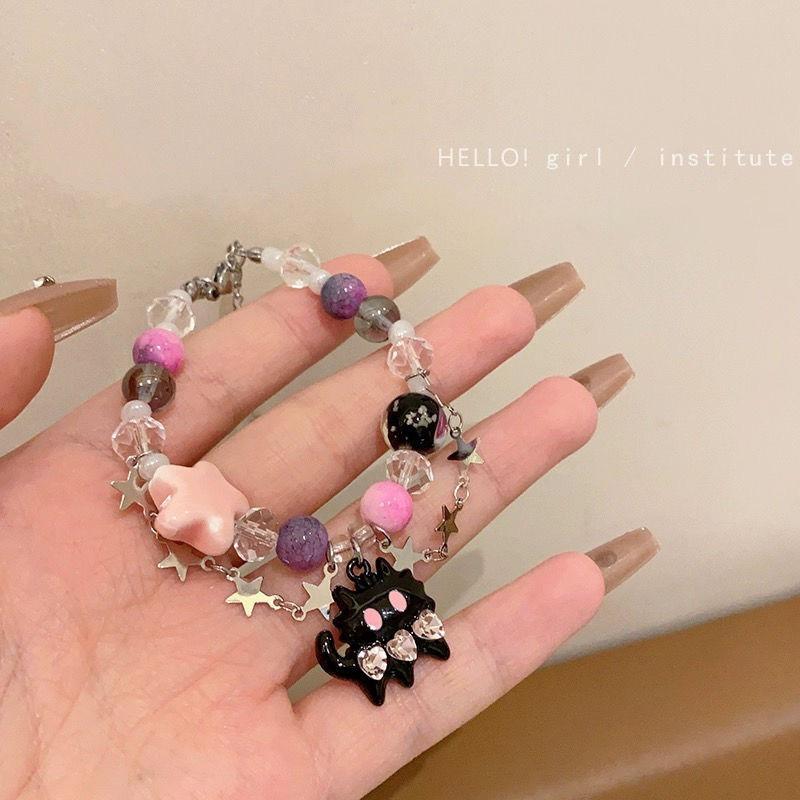Black Cat Pendant Bracelet Cold Temperament Small Fresh Bracelet Niche Design Cute Sweet Jewelry