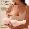 Seamless Wire-Free Nursing Bra: Comfortable U-Back Maternity Breastfeeding Bra with No Chest Pad.
