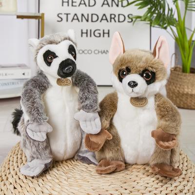 Simulation Waldtier Große Augen Lemur Puppe Plüschtier Kleiner Affe Langschwanzlemur Puppe Stoffpuppe