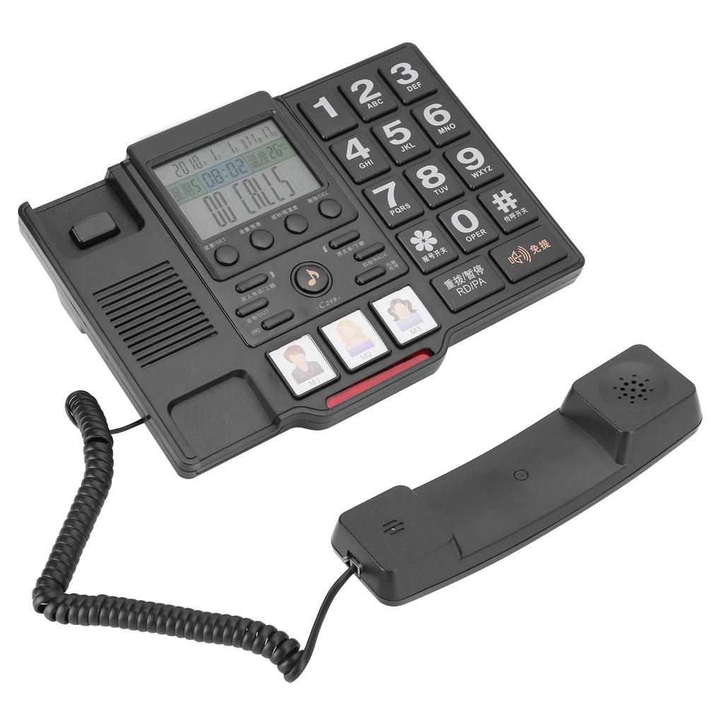 Wysokiej jakości akcesoria do domowego stacjonarnego telefonu stacjonarnego w kolorze czarnym