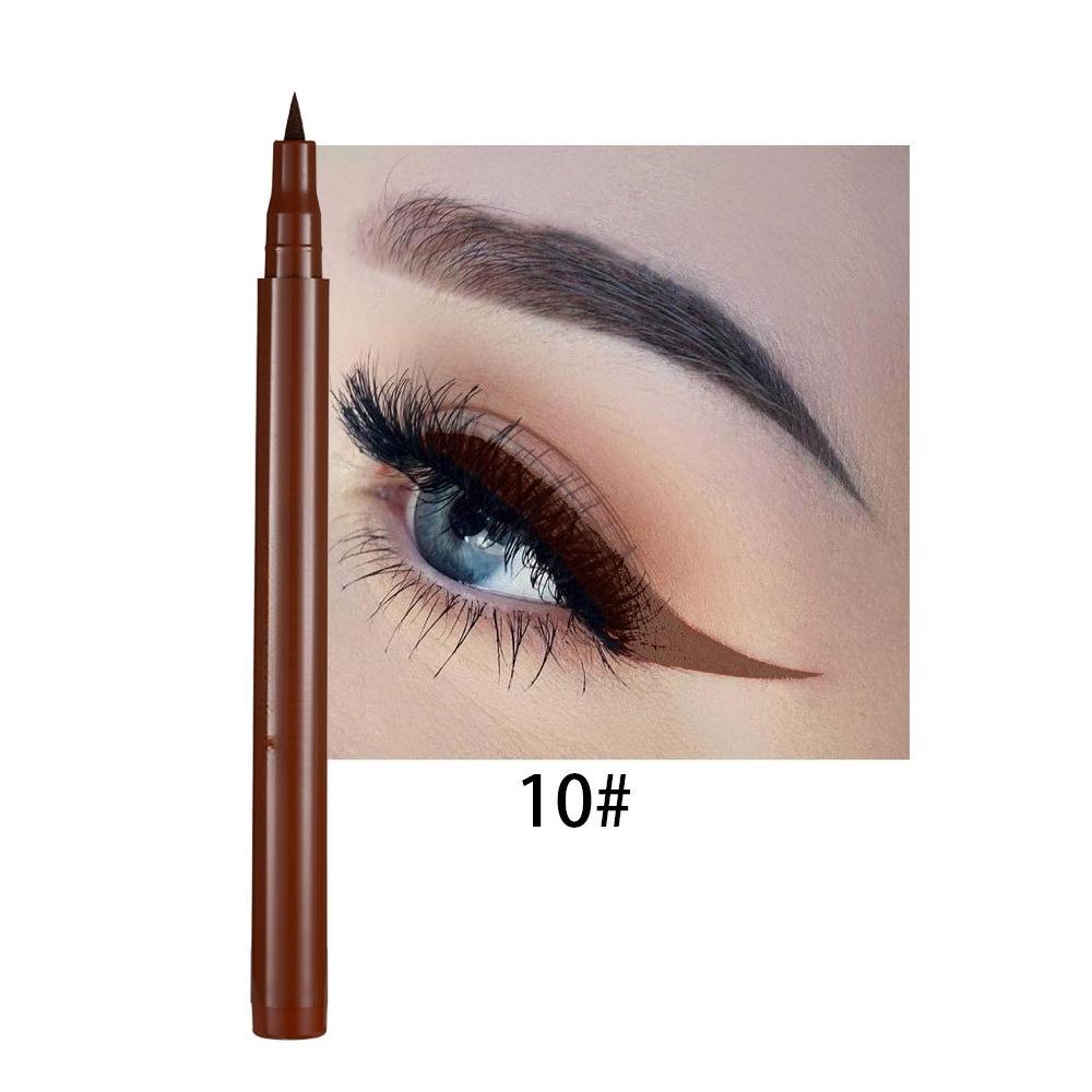 Eye Liner Pencil Small Gold Liquid Eyeliner Pen Quick-drying Eyeliner Waterproof Lasting Eyeliner Black/Brown Eyes Makeup Liquid