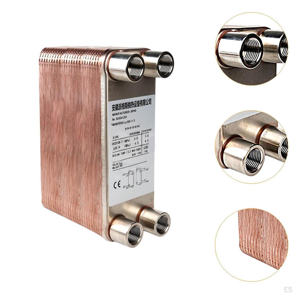 Compact Stainless Steel Heat Exchanger for Efficient Water Heating And Cooling Applications
