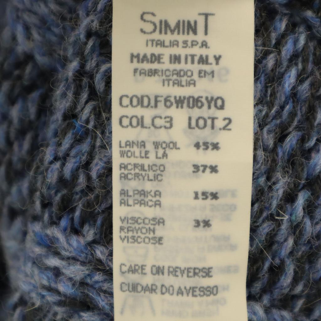 ARMANI JEANS 90s Wool Blend Old Long sleeve V neck knit S Blue sweater Women Used