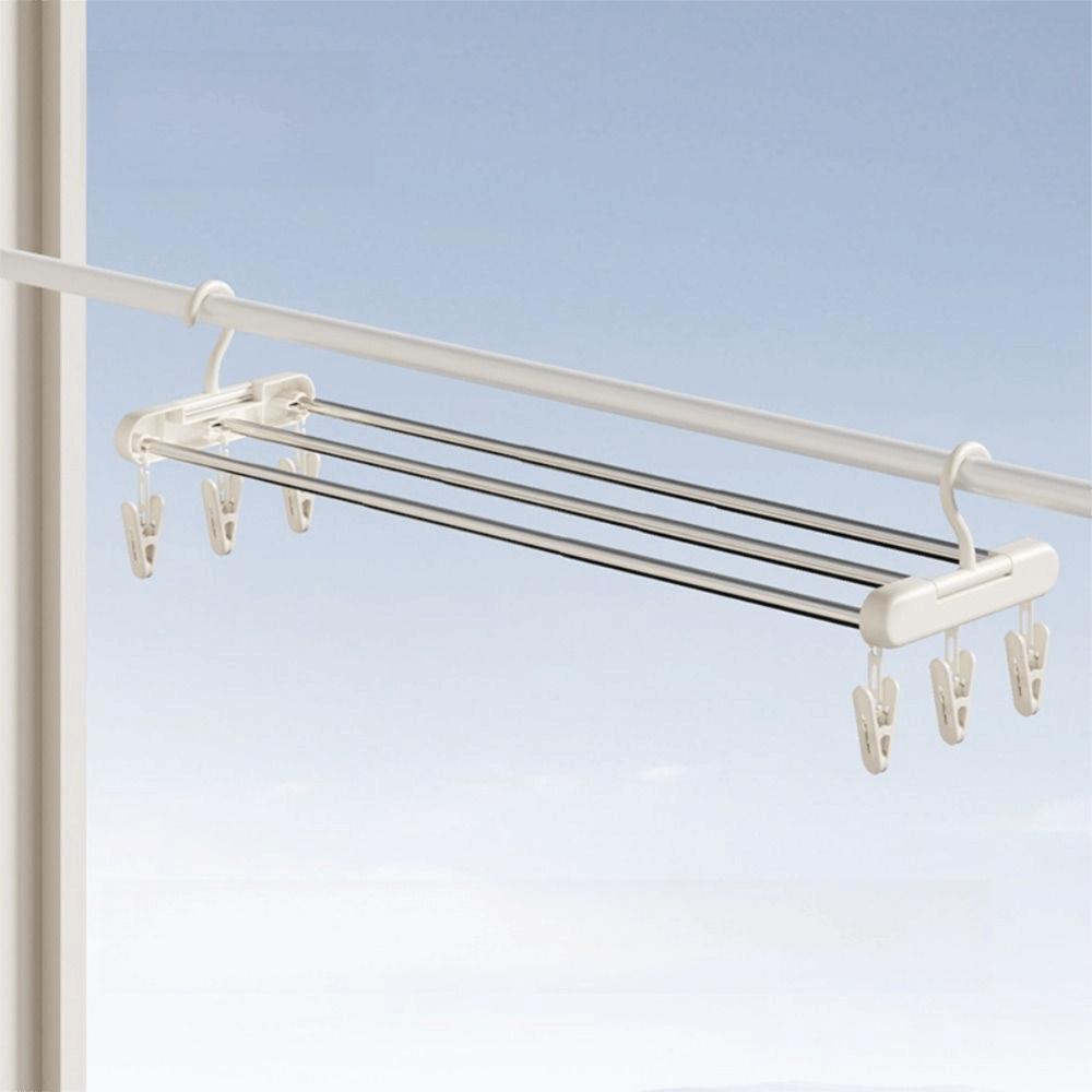 Foldable Design Blanket Drying Rack Stainless Steel Large Load Bearing Clothes Organizer Rectangular Expandable