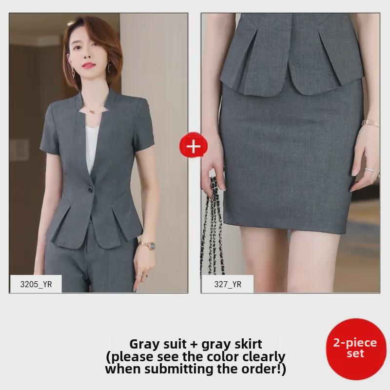Stylish High-End Women's Slim Suit Jacket - Korean Style, Stand-Up Collar, Ideal for Workplace Wear