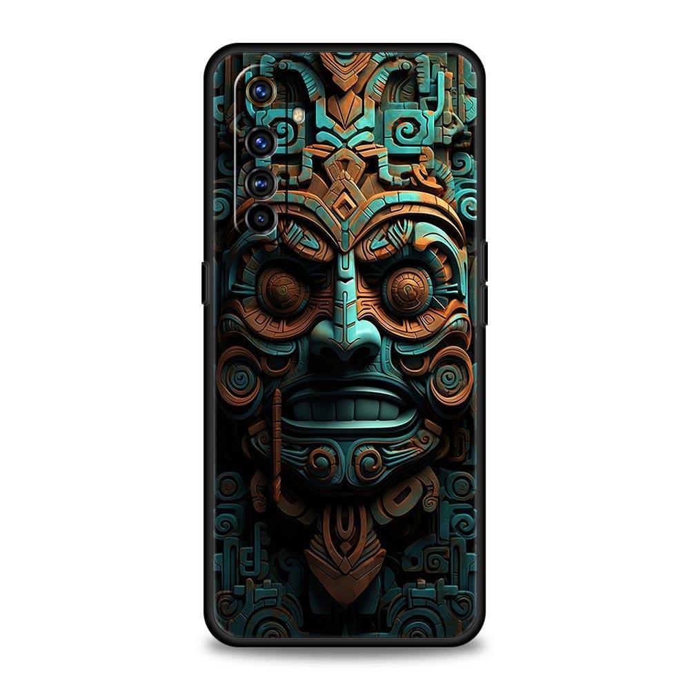 Vintage Totem Painting Soft TPU For Realme 13 12 11 10 9 Pro Plus GT3 GT2 C21 C25 C35 C53 C55 C67 Pro 5G Phone Case Cover Capas