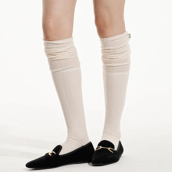 KNIT OVER KNEE SOCKS CREAM