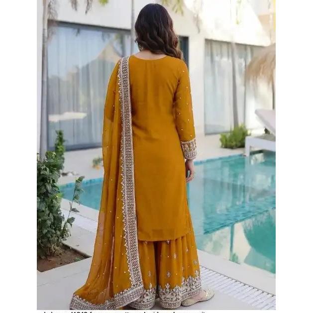 Pakistani Eid Party Wear Top Sharara Suit Indian Bollywood Ethnic Salwar Kameez