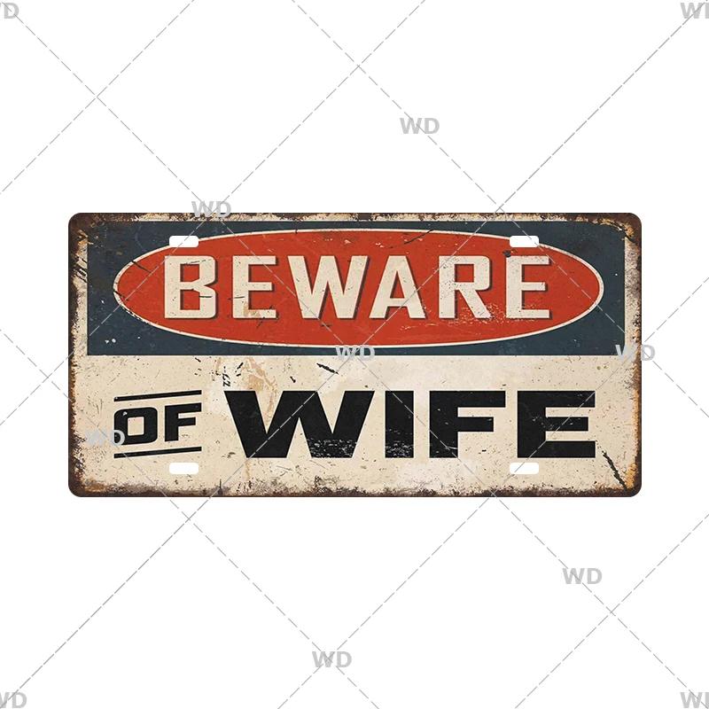 Smile WIFI Toile Caution License Plate Store Wall Decor Restrooms Tin Sign Vintage Road Guide Metal Sign Painting Plaques Poster