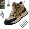 Rotating Button Safety Shoes For Men Welded Sparklers Steel Toe Sneaker Work Shoes Man Puncture Proof Construction Work Boots