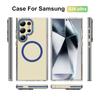 For Samsung Galaxy S25 Phone Case, Skin Sensitive Magnetic Suction Anti Fingerprint Four Corner Airbag Phone Case