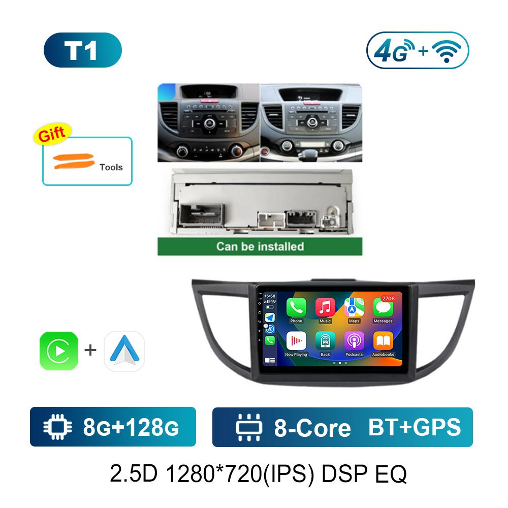 Carplay WiFi 10.1 '' for Honda CRV CR-V 4 RM RE 2011 - 2018 GPS Car Video Multimedia Player Android OS 4G BT HD Touch Screen