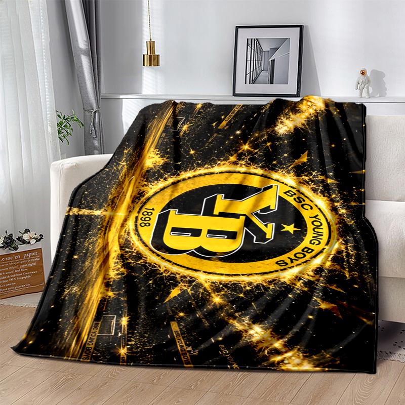 BSC YOUNG BOYS Flannel Blanket Soft All-Season Throw, Design for Camping, Car Travel, Hiking Sofa, Bed, Office Perfect Gift for Parties