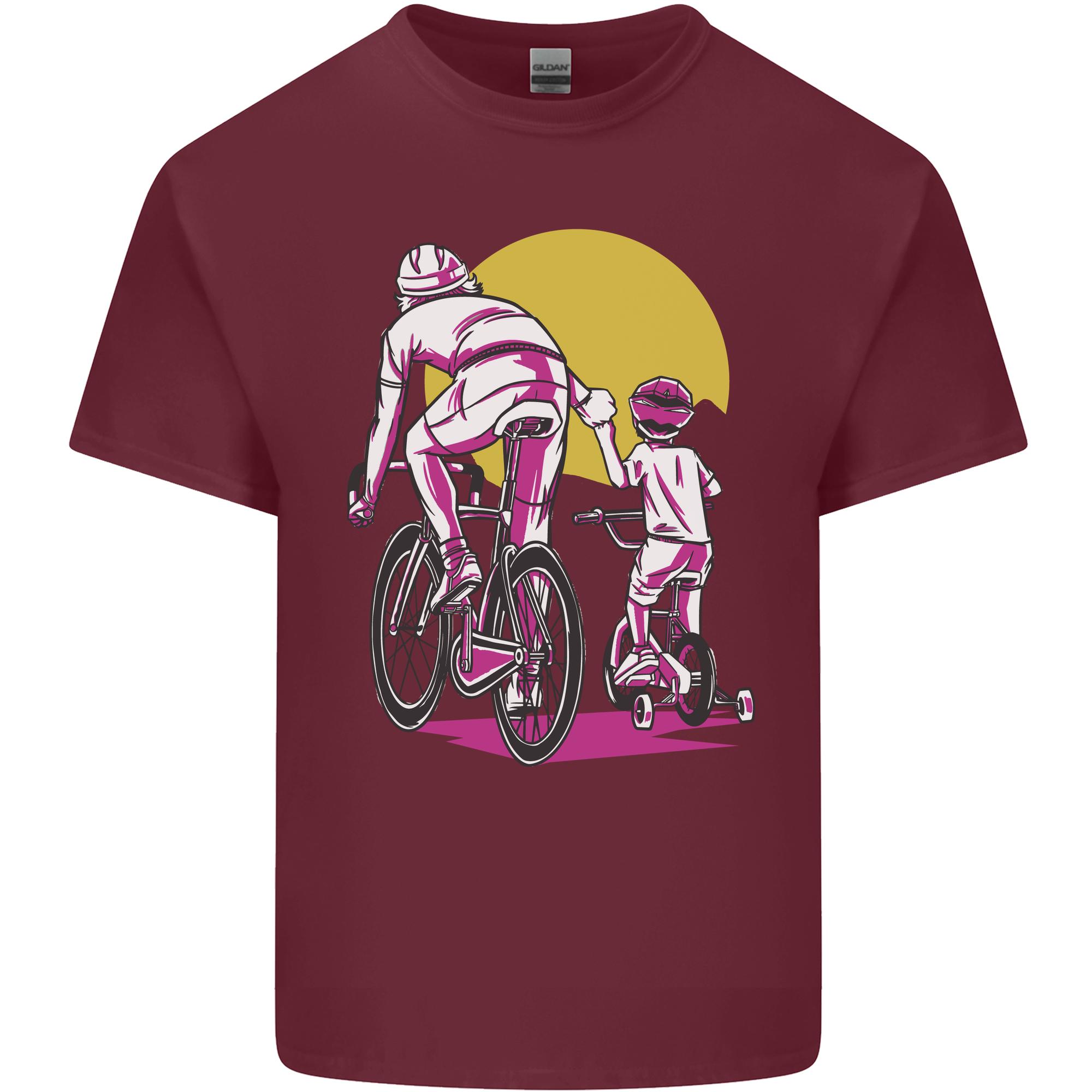 Father Son Cycling Fathers Day Bicycle Bike Unisexs Light Cotton TShirt S
