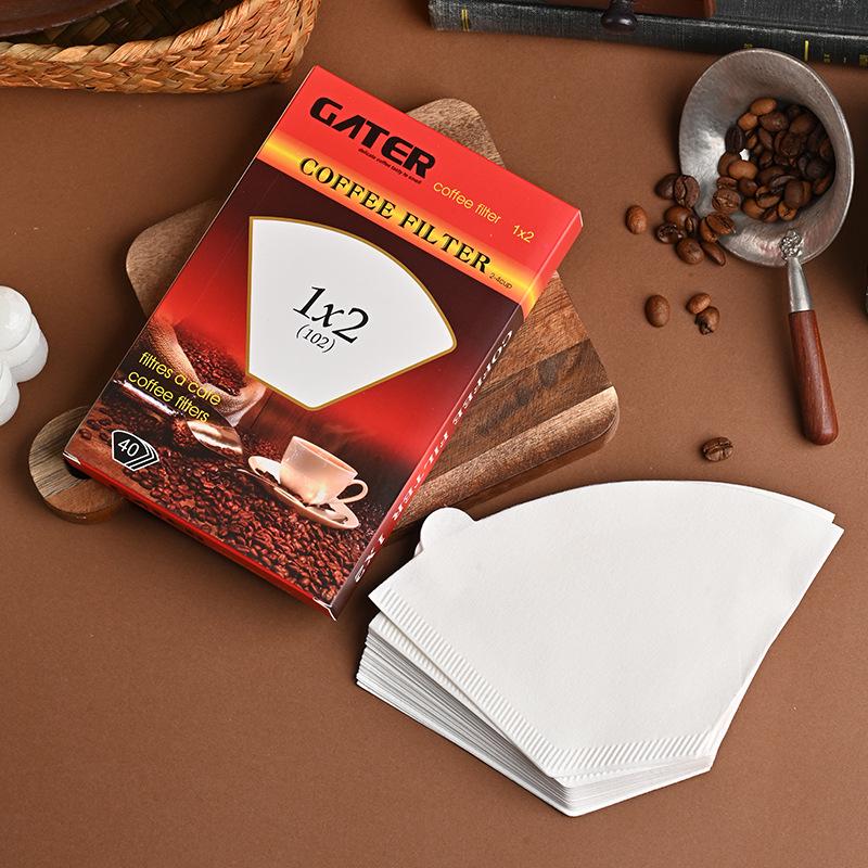 Cone-Shaped V60 Coffee Filter Paper, V02, Virgin Wood Pulp, Serves 1-4, Ideal for Hand-Pour Brewing.