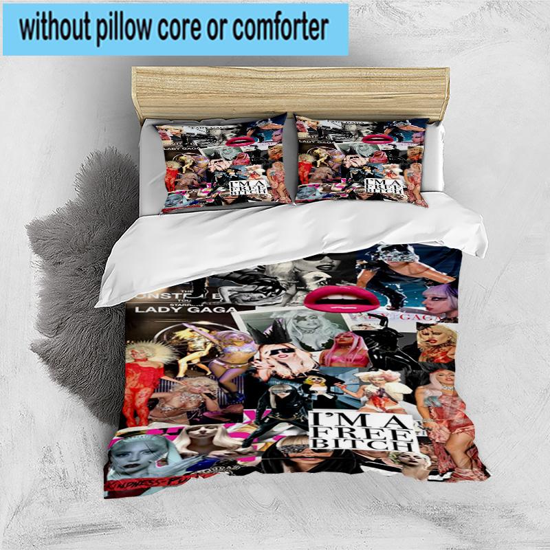 3PCS pop Lady music 3pcs Bedding,Including 3PCS Duvet Cover And 2pcs Pillowcases Perfect for Christmas,Ideal for Bedroom, Dormitory