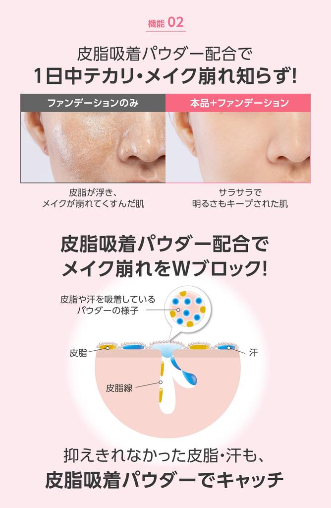 million units Instantly conceals pores and fine lines with this makeup Prevents shine with pink 10g x 2 [1 sold] base. VC-infused primer. packs.