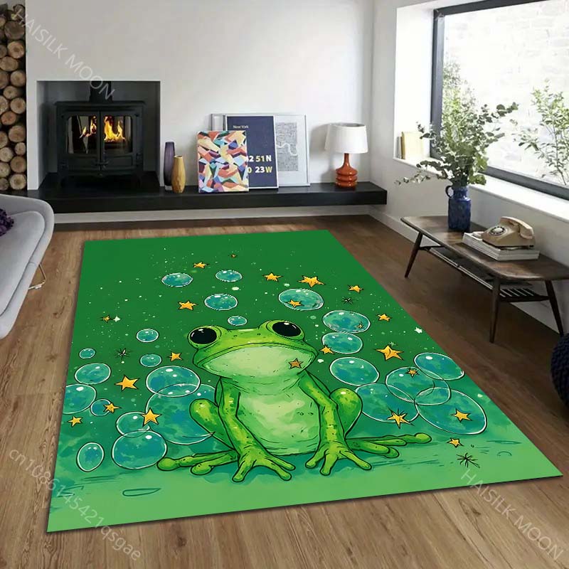 Mehrere Größen Froschnebel Kinderteppich Muster Teppich für Wohnzimmer Schlafzimmer Sofa Heimdekoration Rutschfeste Bodenmatte Luxuriöses Geschenk