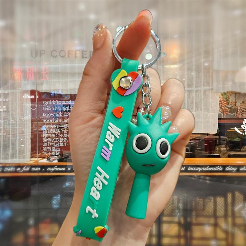 Cartoon Keychain Pendant, Wooden Stick Figure, Key Chain, Blind Box, Tide Play Pendant.