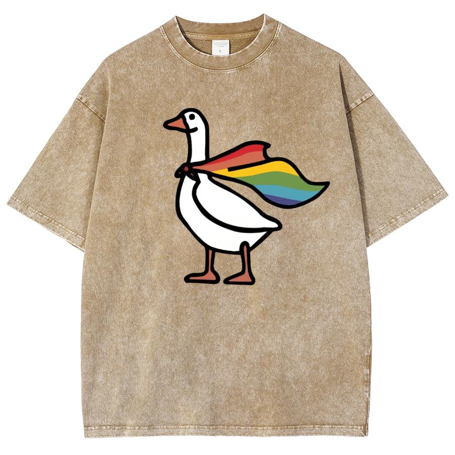 

Мультяшная футболка женская с принтом гуся, с круглым вырезом, из стираного хлопка, удобная, с коротким рукавом, летний повседневный топ 3XL