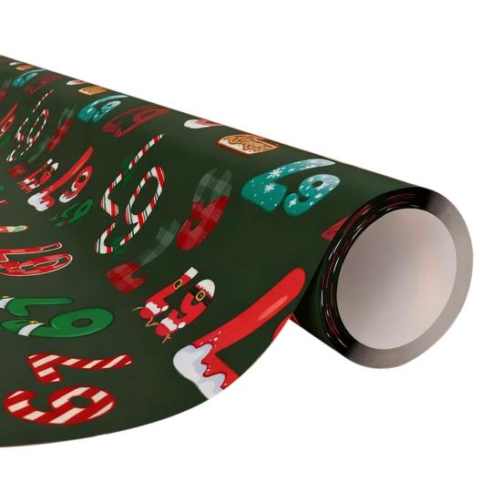 

Рождественская 67-я редакция подарочная упаковочная бумага праздничная праздничная упаковка смешные подарки-приколы для тайного Санты для друзей и коллег 90 зелёный