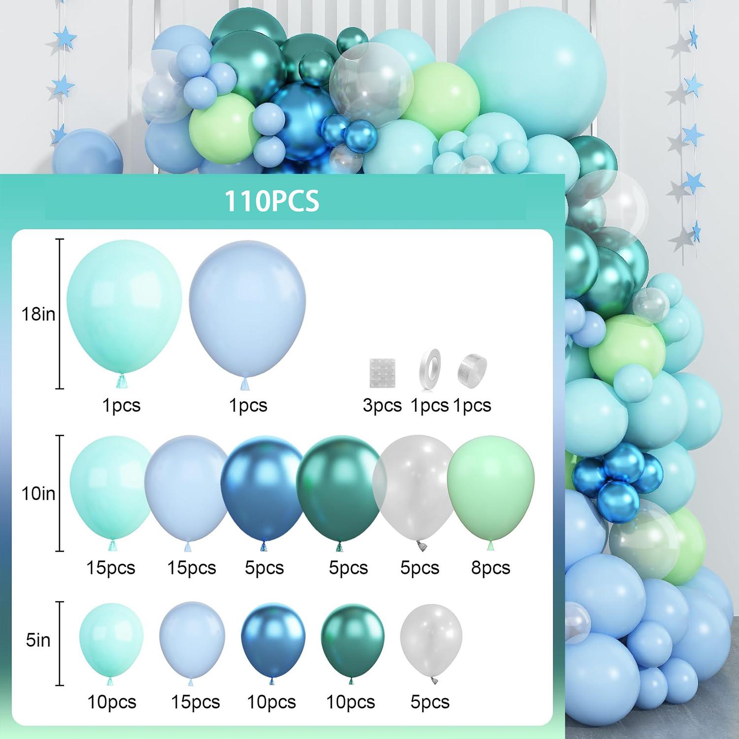 

Under The Sea Balloon Arch Light Blue Lime Green Mint Green Balloon Garland Ocean Theme Birthday Party Christening Decoration Other