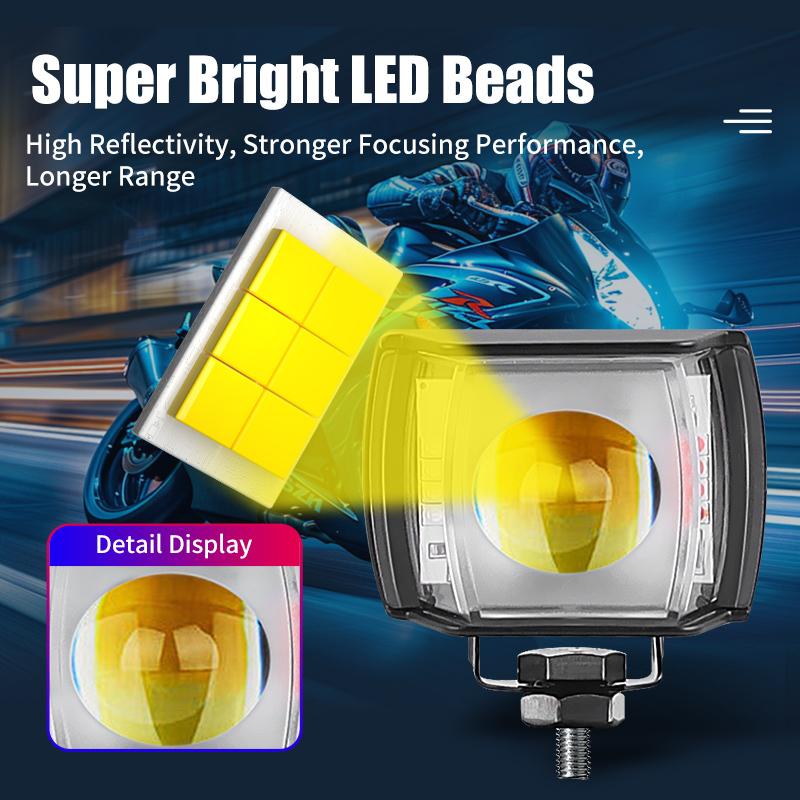 Motorcycle 12V-36V LED Spotlights Super Bright Headlights 1/2/3/4/5/6-eye Lens for Car Trucks SUV UTV Driving Light Waterproof