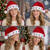Multi Colored Fur Xmas Cap with Sewn Bells Santa Hat Red Christmas Hat  Christmas Parties and Games