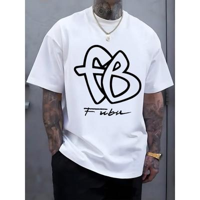 Tailles européennes Hommes T-shirt décontracté à manches courtes et col rond vêtements d'été d'extérieur léger élastique motif régulier design d'impression