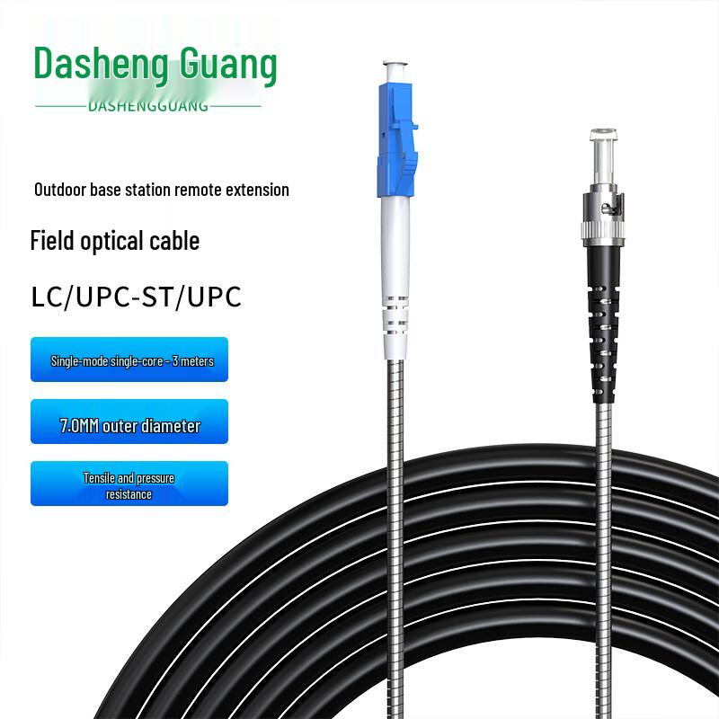 

Dasheng Light Telecom Grade Field Deployable Armored Single Mode Fiber Optic Patch Cable 3m
