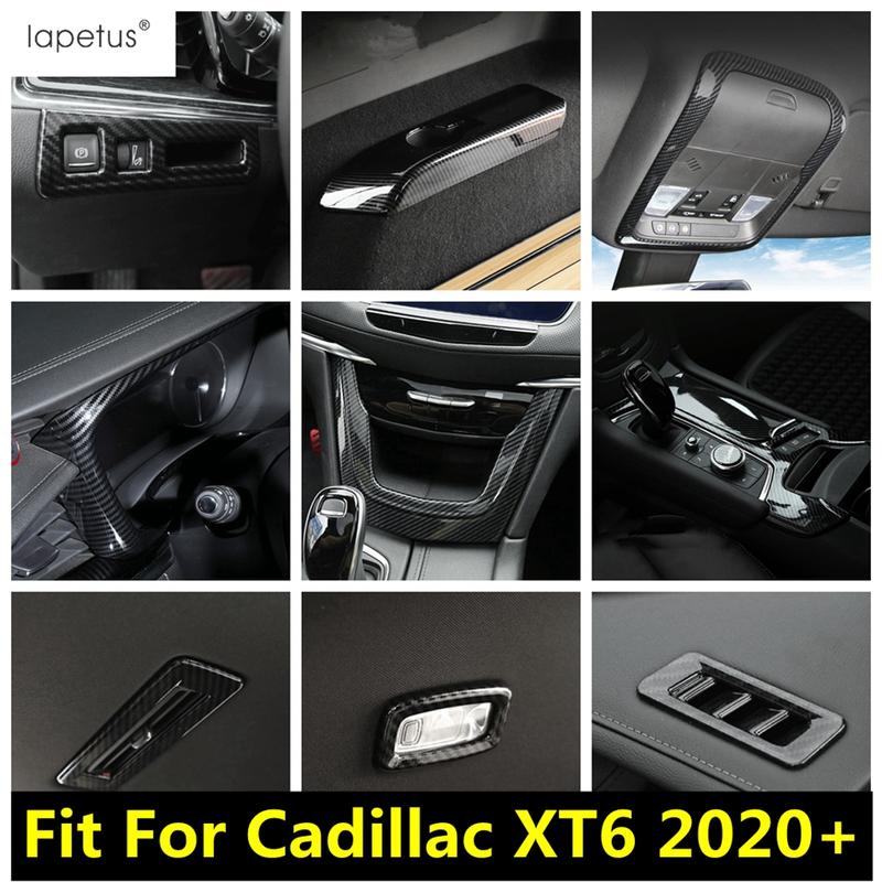 Gear Shift Water Cup Holder / Window Lift / Head Lamp / Reading Light Frame Cover Trim For Cadillac XT6 - Accessories