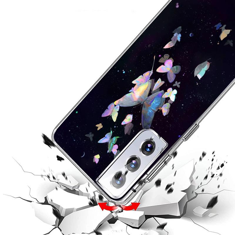 Blue Butterfly Beautiful Wing Cover Phone Case For Samsung Galaxy S26 S25 Edge S24 Ultra S23 S22 Plus S21 S20 FE Soft Fundas She