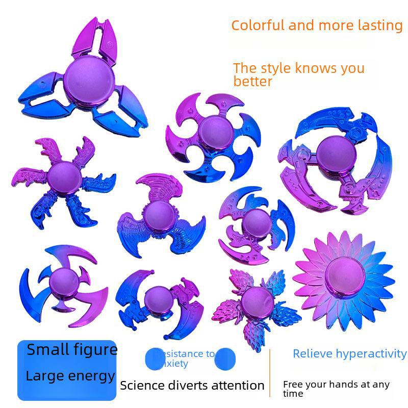 Limited Edition Colorful Gold-Plated Plastic Finger Gyroscope for Children